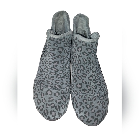 Skechers gray cheetah print booties size 10 - Picture 2 of 14